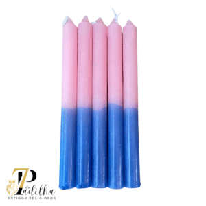 Vela palito - Rosa e Azul
