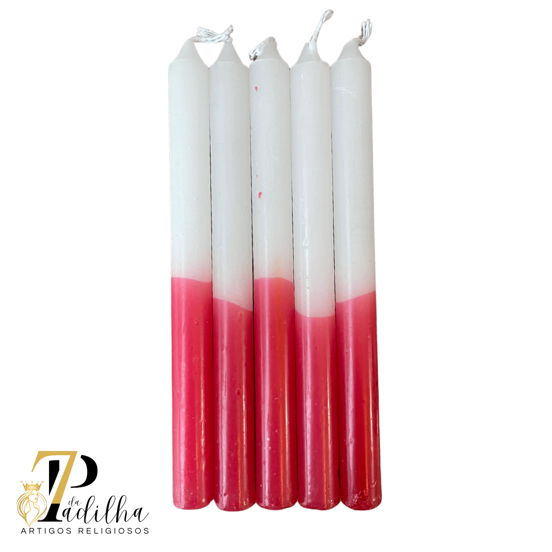 Vela palito - Vermelha e Branca