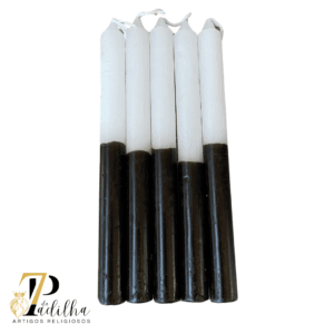 Vela palito - Preta e Branca