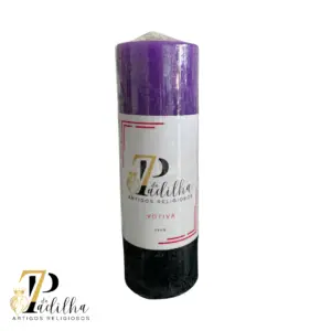 Vela 7 dias - Preta e Roxa