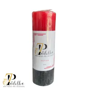 Vela 7 dias - Preta e Vermelha
